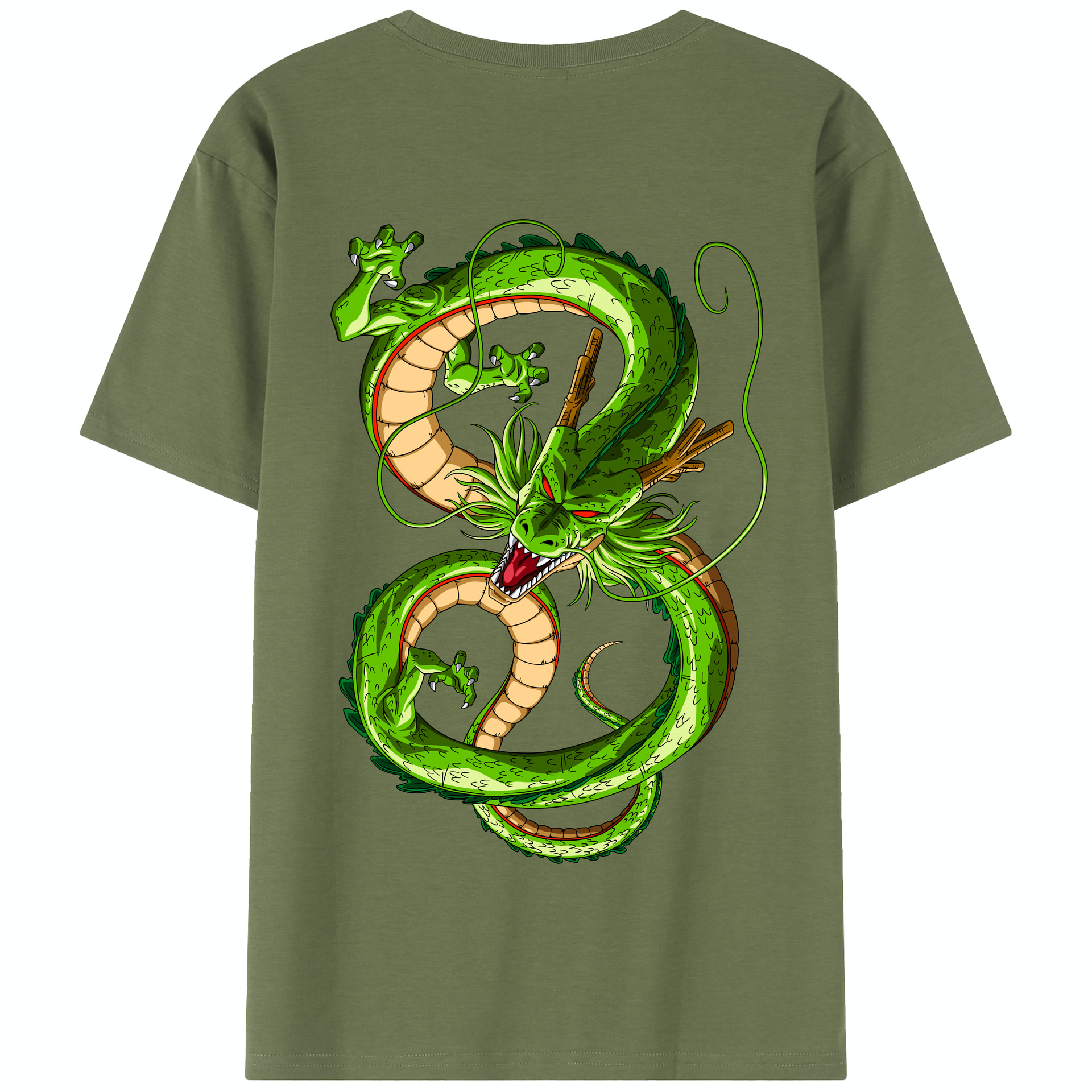 （画像用） ドラゴンボール 神龍 シェンロン DRAGON BALL Shenron 綿100％半袖Tシャツ（背面プリント）
